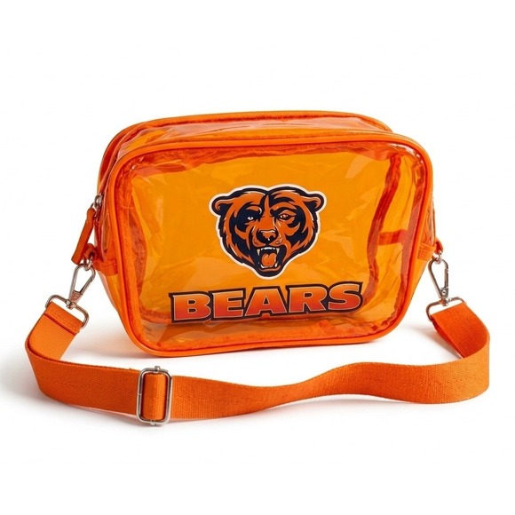 Handbags - Chicago Bears Tinted Clear Sling Bag, Football Crossbody Bag, Bears Fan Gift